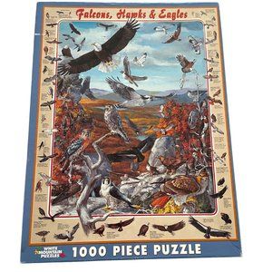 RARE White Mountain Falcons Hawks & Eagles Jigsaw Puzzle 1000 Pieces 2006 Birds